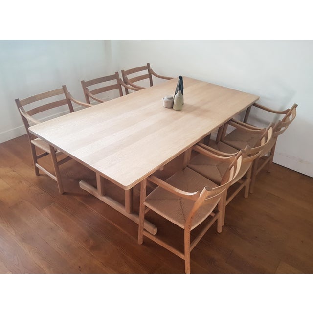 BM6286 Shaker Dining Table in Soaped Oak by Børge Mogensen, 1970s, in Very Good conditions. Designed 1960 to 1969 This...