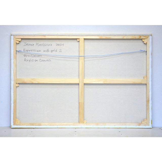 Paint Expression With Gold 2. Original Contemporary Painting For Sale - Image 7 of 10