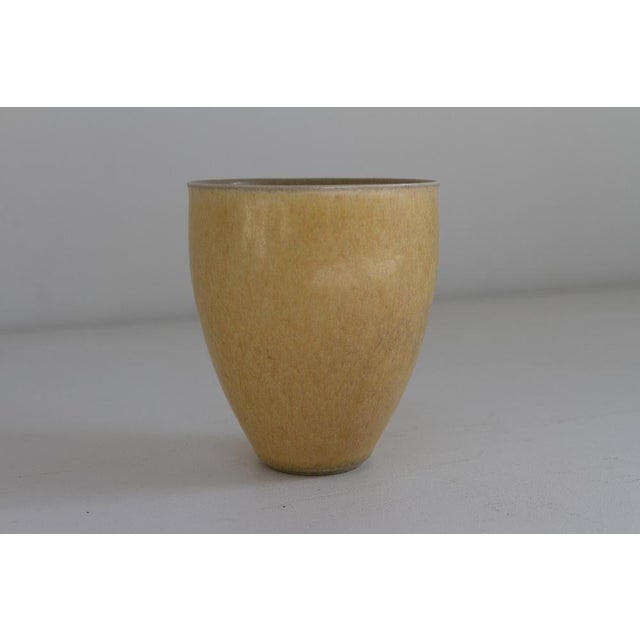 Mid-Century Danish Yellow Stoneware Vase by Saxbo, 1960s For Sale - Image 16 of 18