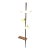 Vintage Mid-Century Modern 3-Light Tension Pole Lamp For Sale