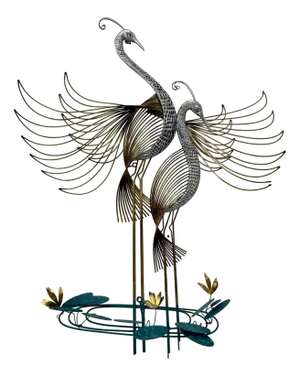 Vintage Peacock Wall Art Sculpture by Curtis Jere, 1970s