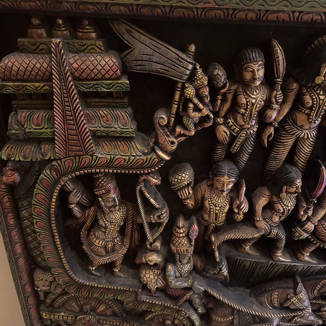 2000 - 2009 Oriental Wood Carving Sculpture For Sale - Image 5 of 7