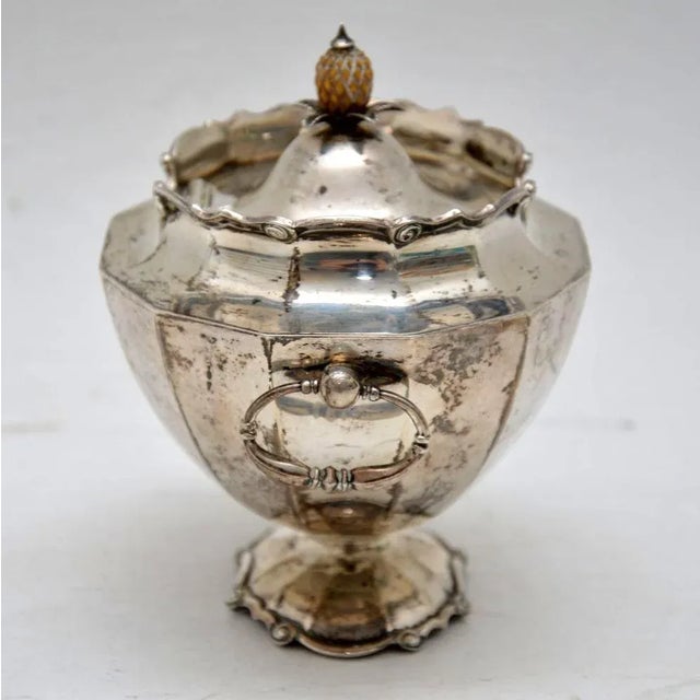 Antique Edwardian Silver Tea Caddy, 1912 For Sale - Image 3 of 10