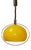Pendulum Pendant in Yellow Plastic and Chrome, 1970s For Sale