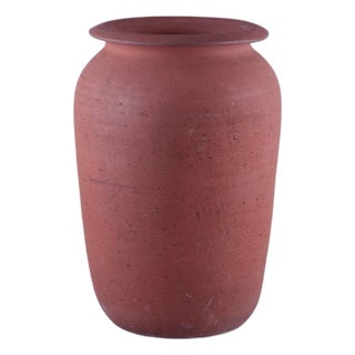 Mid-20th Century Large Floor Vase in Unglazed Red Clay from Kähler For Sale