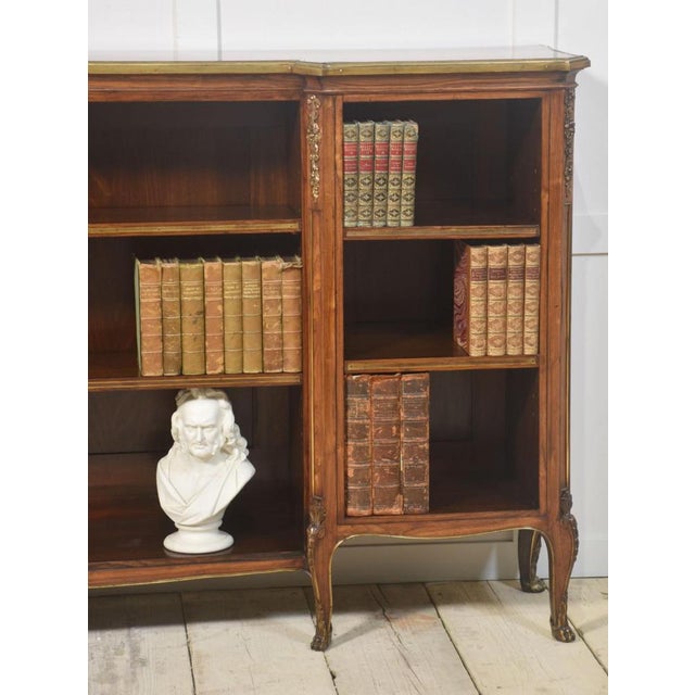 Kingwood Ormolu Mounted Open Bookcase For Sale - Image 10 of 18