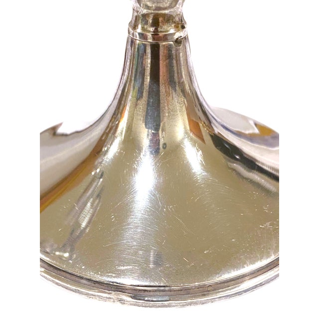 Sterling Weighted Silver Candlesticks From Gump's San Francisco Pair .925 Decor For Sale - Image 9 of 11