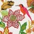 An exuberant table print reproduced from an antique rendering, with motifs and loose painterly lines that capture the...