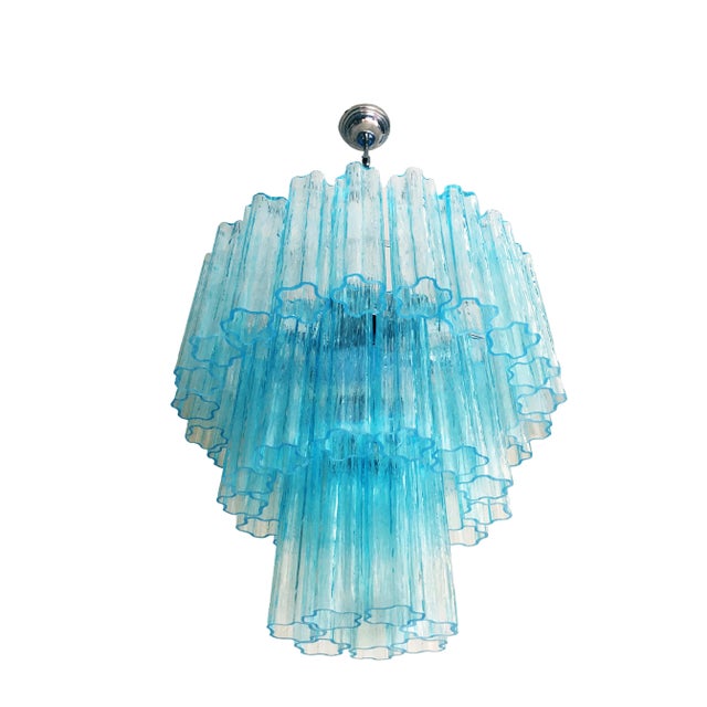 Metal Italian Murano Glass Sputnik Chandelier For Sale - Image 7 of 10