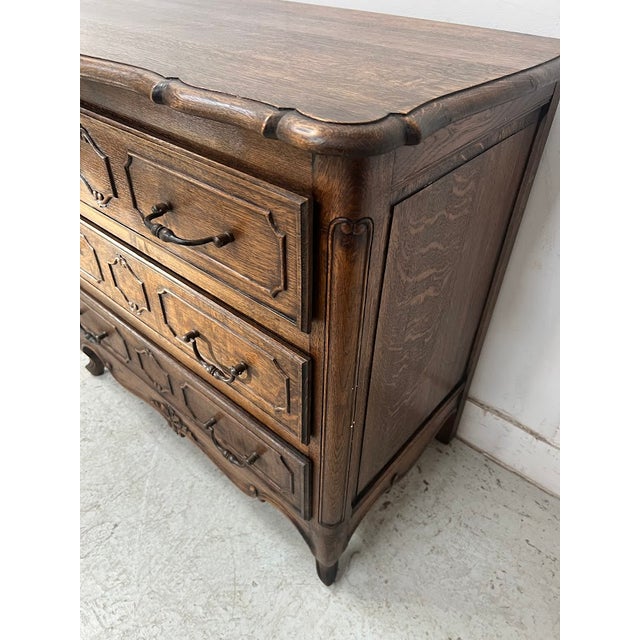 Regency Style Chest of Drawers in Carved Oak, 20th Century For Sale - Image 6 of 12