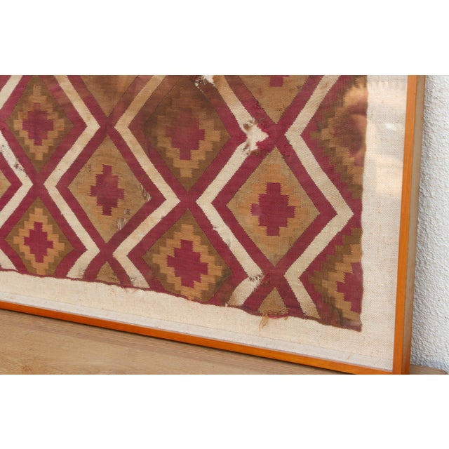 Large Chancay Pre-Columbian Antique Framed Textile Art For Sale In Los Angeles - Image 6 of 7