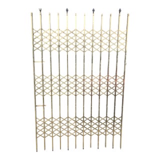 Original 1939 Otis Art Deco Solid Brass Elevator Door/Scissor Gate/ Accordion Gate – Architectural Salvage For Sale