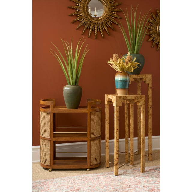 Chelsea House Inc Falls Burlwood Pedestal - Large For Sale - Image 4 of 4