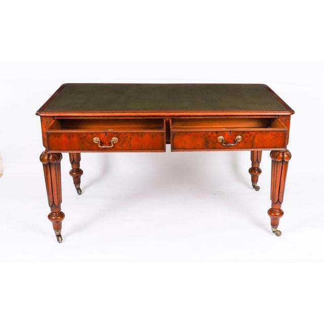 Antique Victorian Partner's Writing Desk, 19th Century For Sale - Image 12 of 18