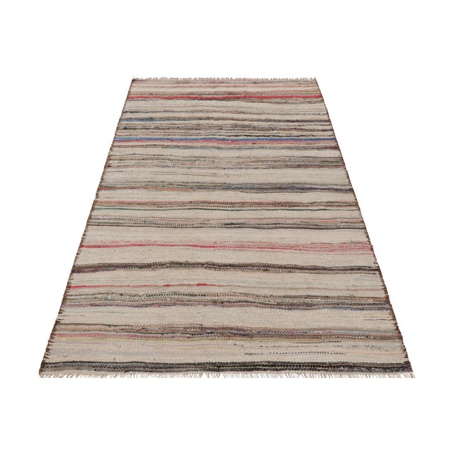 Rug & Kilim Vintage Shahsavan Persian Kilim Rug, Polychromatic Stripes - Rug & Kilim For Sale - Image 4 of 7