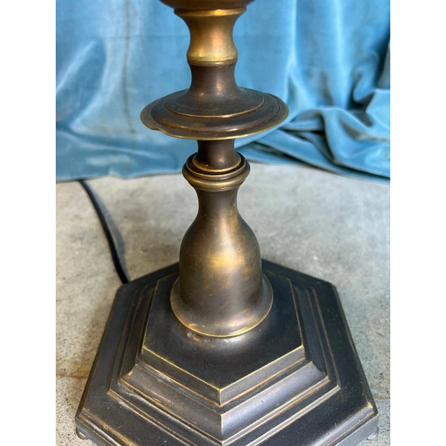 French French 1940s Brass and Bronze Floor Lamp For Sale - Image 3 of 16