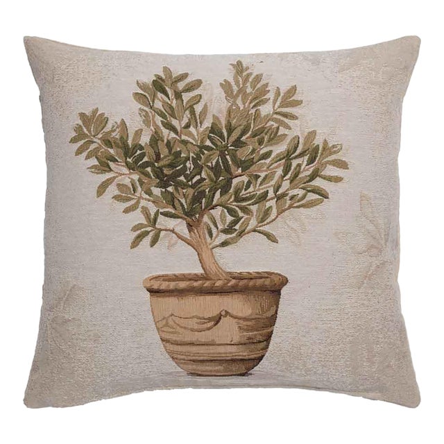 Olive Tree Regular Cushion With Feather Filler - 46x46cm (18"x18") For Sale