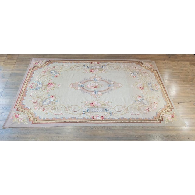 Late 20th Century Indian Aubusson Rug For Sale - Image 15 of 15