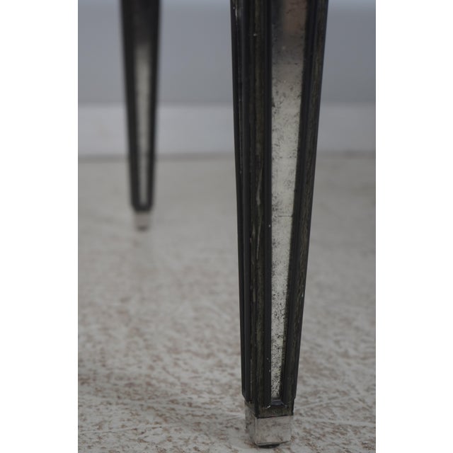 Theodore Alexander Louis XVI Mirrored Leather Top Writing Desk For Sale - Image 11 of 18