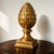 Large gilt Hollywood Regency artichoke finial sculpture by Pieri Creations. A substantial decorative statement piece with...