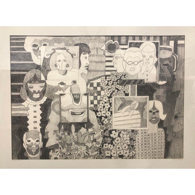 Molly Schiff Facades series work on paper framed