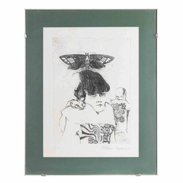Contemporary Bruno Caruso, Toreador et Papillon, Etching, 1980s For Sale - Image 3 of 5