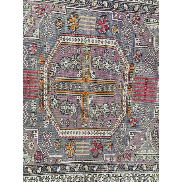 Beautiful late 19th century shirwan rug, with geometrical Caucasian design and beautiful natural colors, entirely hand...