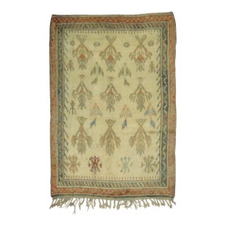 1950s Turkish Tulu Rug - 3'10" x 5'2" For Sale