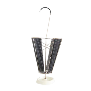 Mid-Century French Brass and Cast Iron Umbrella Stand, 1950s