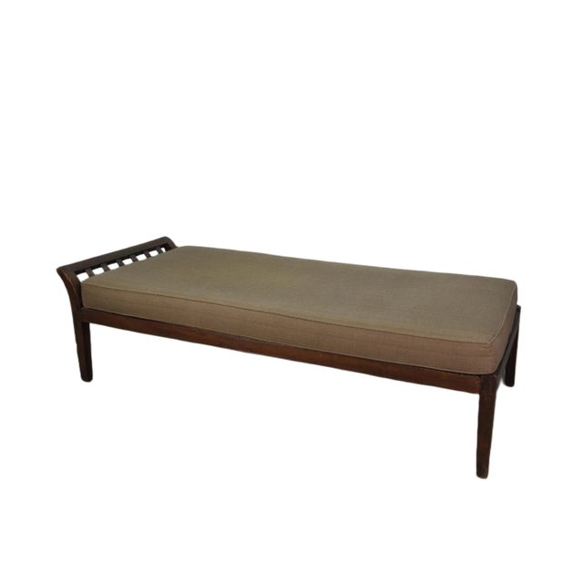 Antique Upholstered Dutch Colonia Daybed For Sale - Image 4 of 7