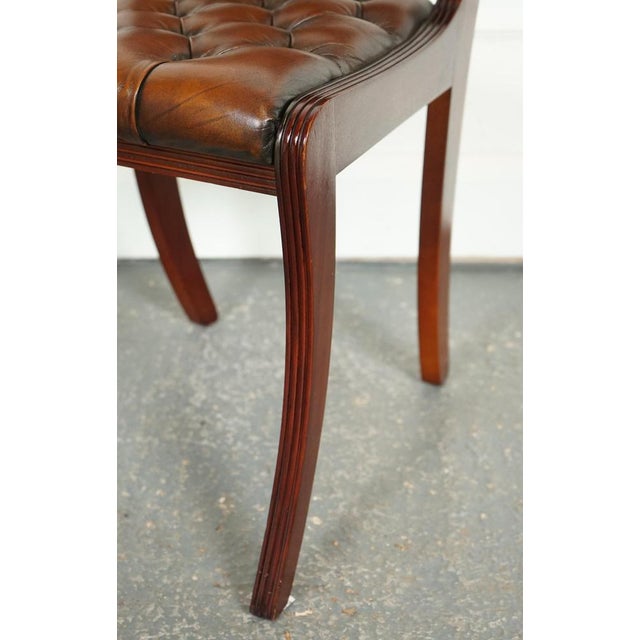 Chesterfield Leather Dining Chairs, Set of 6 For Sale - Image 10 of 16