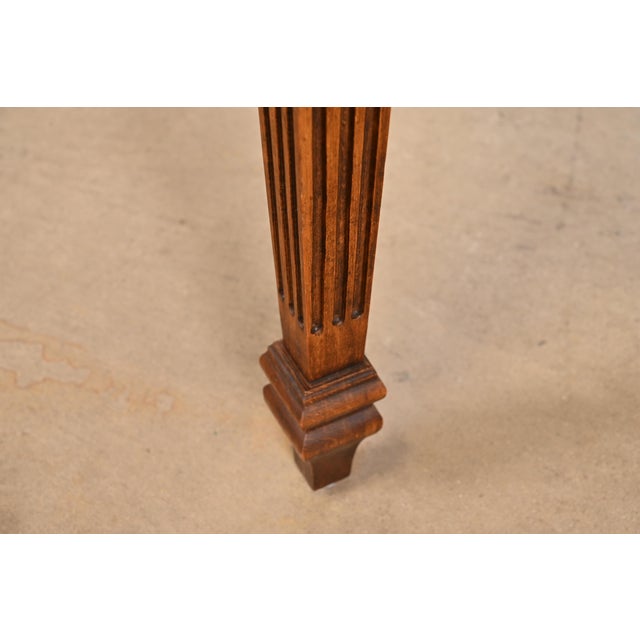 Thomasville French Regency Louis XVI Walnut and Burl Wood Extension Dining Table, Circa 1960s For Sale - Image 9 of 12