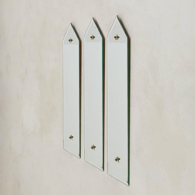 Mid-Century Modern Italian Star Motif Wall Mirror with Beveled Edge, 1960s - 3 Available For Sale - Image 3 of 7