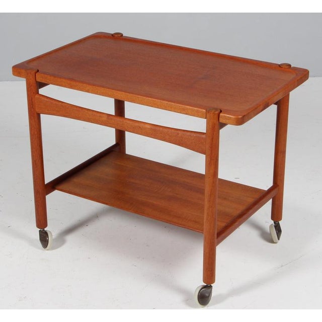 Hans J. Wegner tray table in solid teak. Model AT47, Made by Andreas Tuck. This piece is attributed to the mentioned...