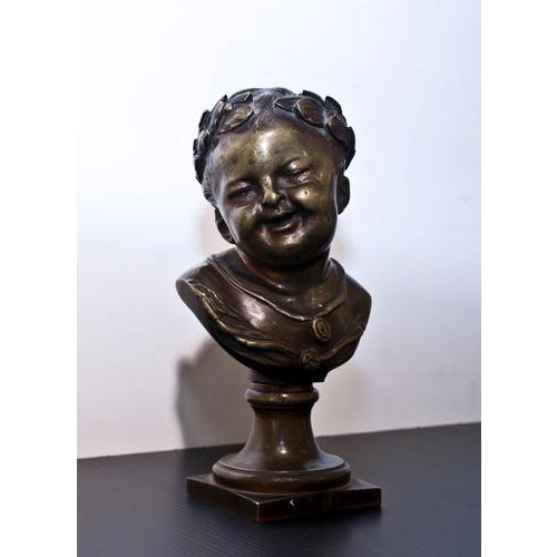 Unknown, Bust of Young Emperor, 19th Century, Bronze For Sale - Image 3 of 6