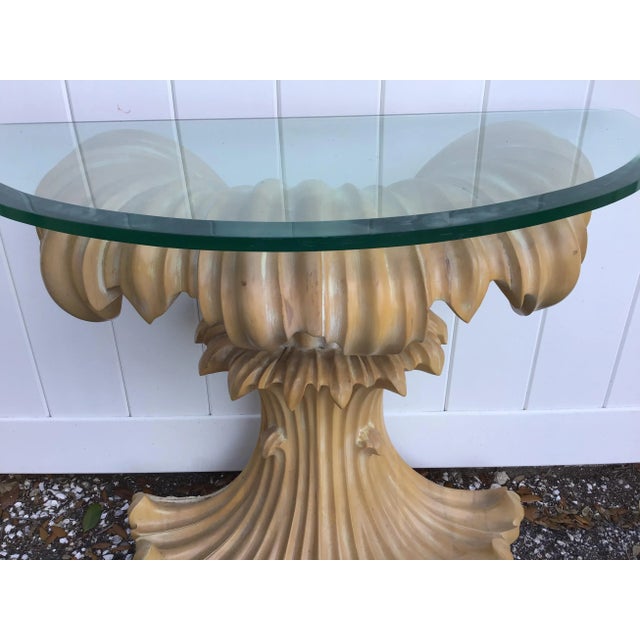 Mid 20th Century Mid-Century Glass Top Console Table For Sale - Image 5 of 11