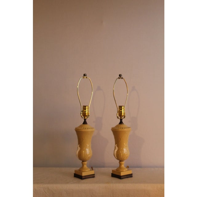 Lenox 1930s Lenox China Lamps - a Pair For Sale - Image 4 of 11