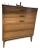 1960s Dixie Walnut Mid-Century Chest of Drawers For Sale