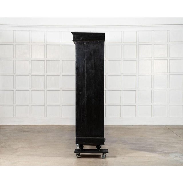 Antique French Ebonised Pine Bookcase, 1900 For Sale - Image 6 of 14