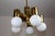 5-light chandelier made of brass, metal, plastic, partially gold-plated, can be used with all bulbs with E 27 socket. The...