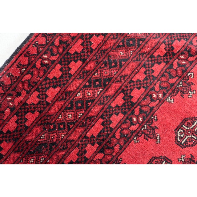 1920s, Antique Afghan Ersari Handmade Rug 6.8' X 9.4' For Sale - Image 13 of 18