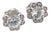 Natural Sapphire Diamond Stud Earrings 14k White Gold 1.62 TCW Certified For Sale