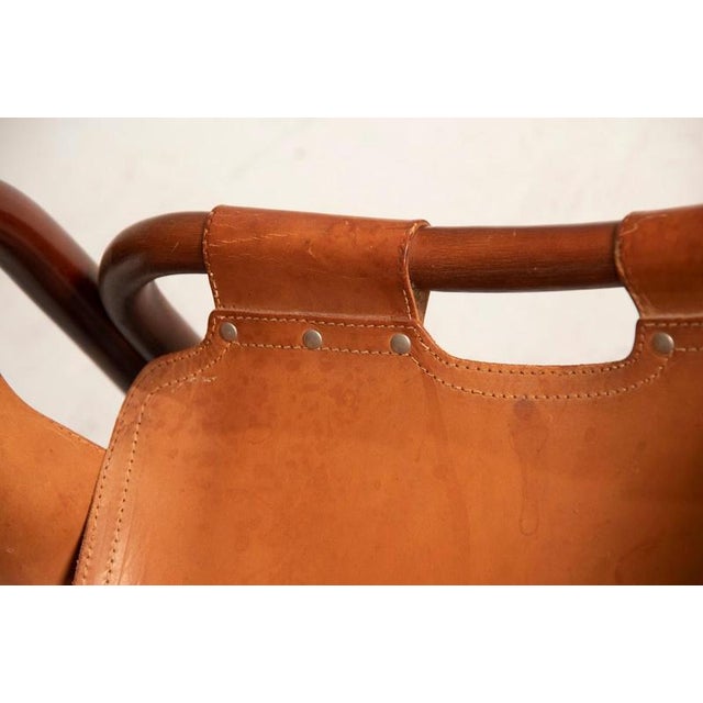 Safari Armchair in Leather and Bamboo by Tito Agnoli, 1960s For Sale - Image 13 of 16