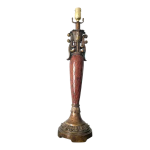 Mid 20th Century European Style Mermaid, Fish, Harlequin Patterns Lamp