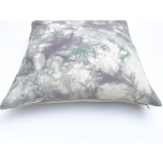 Hand Dyed Gray Marble Throw Pillow Cover - 20