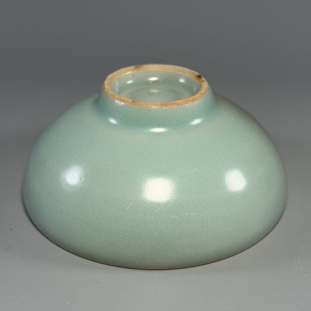 China Vintage Longquan Celadon Bowl With Fine Glaze Rim For Sale - Image 6 of 7