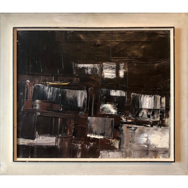 Efraim Modzelevich, Israeli Modernist Abstract Expressionist Jerusalem Kotel Oil Painting Judaica For Sale