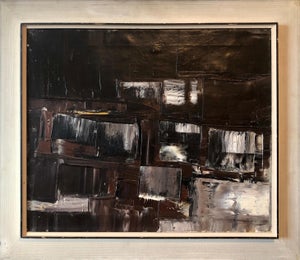 Efraim Modzelevich, Israeli Modernist Abstract Expressionist Jerusalem Kotel Oil Painting Judaica