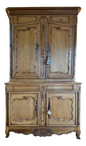 19th Century French Style Walnut Armoire or Wardrobe