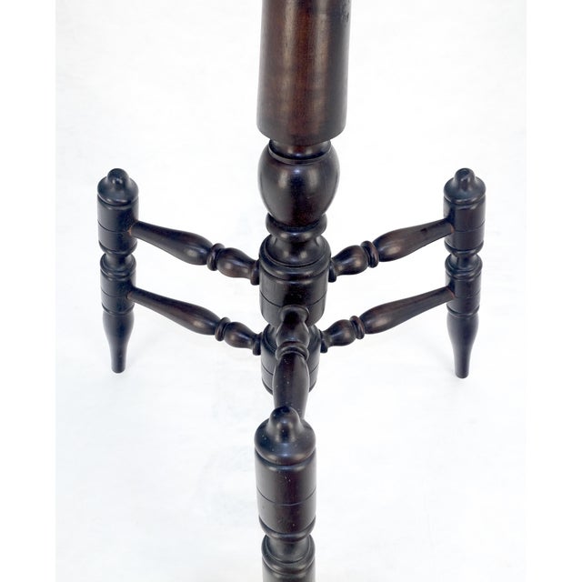 Early 20th Century Very Fine Turned Mahogany Wood Center Floor Coat Rack Victorian MINT For Sale - Image 5 of 10